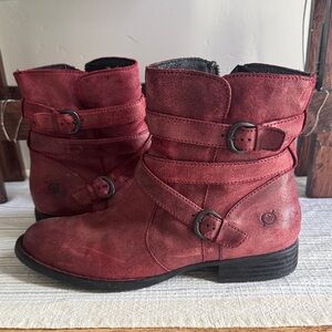 Born Women's Red Ankle Boots